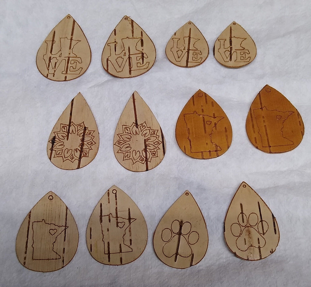 Want to see how the birch bark earrings are coming along?