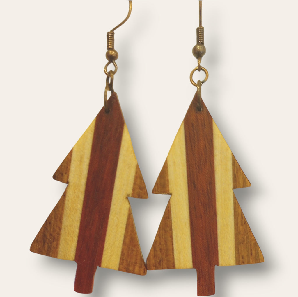 Inlay Wood Earrings Inspired by the Beauty of Nature