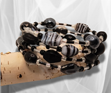 Black and White Glass Bead Bracelet - Timeless & Easy-to-Wear Jewelry