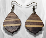 Discover Artful Elegance: Elevate Your Style with Inlay Wood Dangle Earrings – Handcrafted Artistry for Unique and Distinctive Fashion Statements!