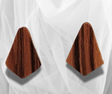 Strikingly Unique: Kite-Shaped Zebrawood Post Earrings – Handcrafted Wood Jewelry for Distinctive Style Statements. Shop Now for Natural Elegance!