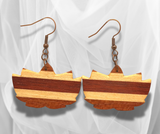 Naturally Elegant: Leaf Inlay Wood Earrings – Handcrafted Artistry for Timeless Style and Nature-Inspired Statements. Explore Now!