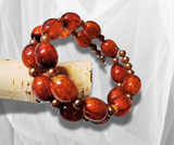 Stunning Amber Bead Wire Wrap Bracelet – A Perfect Blend of Elegance and Comfort