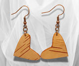 Uniquely Yours: Funky Heart Birch Bark Earrings – Handcrafted Nature-inspired Accessories for a Playful and Stylish Edge!- 2 styles