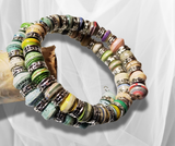 Petite Paper Bead Wire Wrap Bracelet – A Unique and Eco-Friendly Accessory