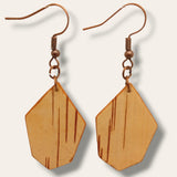 Nature's Elegance: Hexagon Birch Bark Earrings – Handcrafted Jewelry for Timeless Style and Unique Natural Beauty!-3 styles