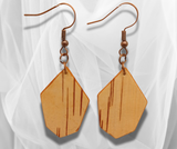 Nature's Elegance: Hexagon Birch Bark Earrings – Handcrafted Jewelry for Timeless Style and Unique Natural Beauty!-3 styles