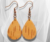 Timeless Beauty: Teardrop Birch Bark Earrings – Handcrafted Artistry for a Distinctive and Nature-Inspired Statement. -4 styles