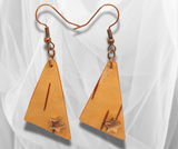 Natural Edges: Triangle Birch Bark Earrings – Handcrafted Artistry for a Distinctive and Nature-Inspired Style. -3 styles