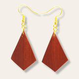 kite shaped bloodwood earrings