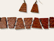 Wild Elegance: Handcrafted Leopardwood Bracelet and Earrings – Unique, Earthy Accessories for Statement-Making Style!
