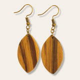 teardrop zebrawood earrings