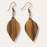 Exotic Allure: Zebrawood Teardrop Earrings – Handcrafted Artistry for Unique and Elegant Statement.